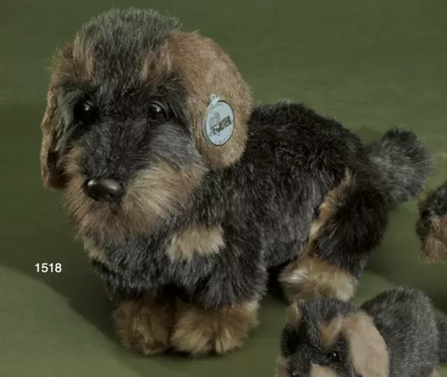 Förster Dackel de Pelo Áspero Sentado Grande 32CM Perro Salchicha Peluche 1518