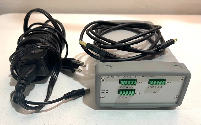 3 Channel Agilent U2722A Source Measure Unit w/ Power Supply + USB cable