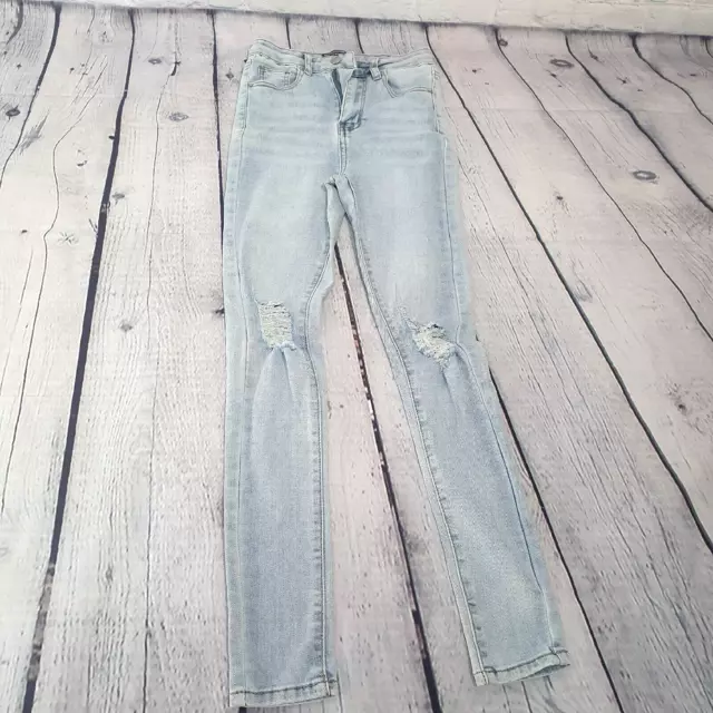 Pretty Little Thing Light Blue Denim 5 Pocket Skinny Jeans Womens Size 4 (KK29)