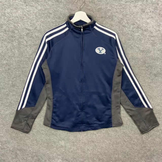 Adidas Jacket Girls Extra Large Blue Tracksuit Track Top Windbreaker BYU Cougars
