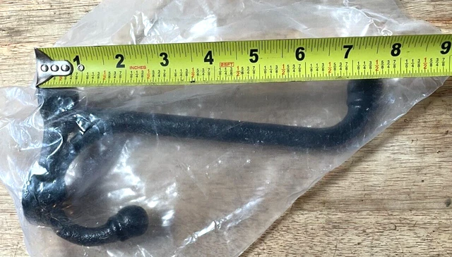Vintage LARGE Heavy Duty COAT HOOK 7 1/2" Cast Iron tack harness barn hat wall
