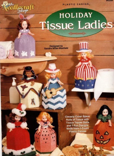 The Needlecraft Shop Plastic Canvas Holiday Tissue Ladies 7 Designs