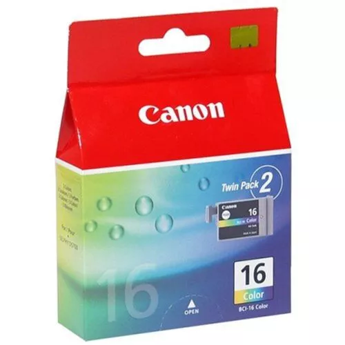 Genuine Authentic Canon 16 Colour Ink Cartridge Bci-16 Twin Pack
