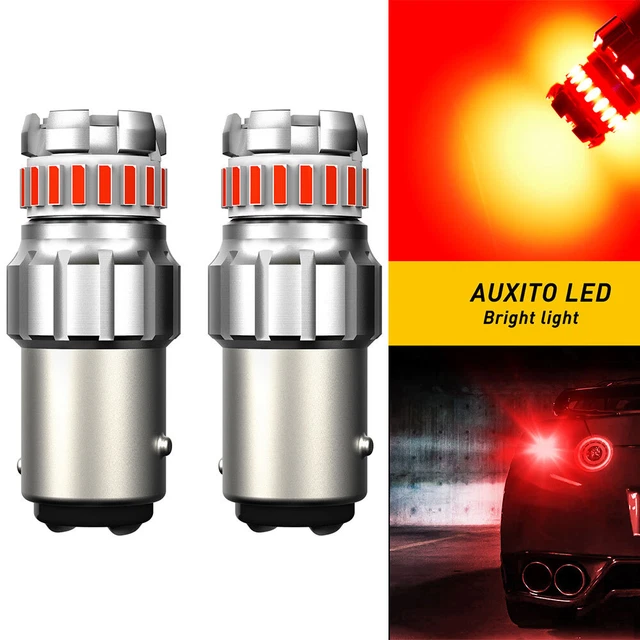 2pcs 1157 LED Tail Stop Brake Turn Signal Lights Bulbs 2057 2357 7528 BAY15D Red