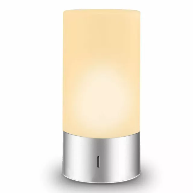 LED Nachttischlampe mit Farbwechsel, Dimmer Touch Funktion Stimmung Nachtlampe