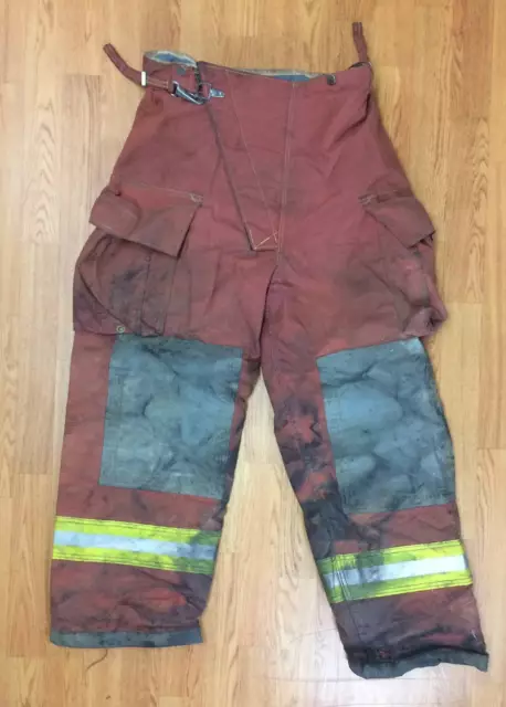 Firefighter Red Bunker Turnout Pants 38 x 29 Quest