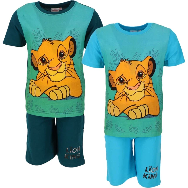 Der König Der Löwen Schlafanzug Für Kinder - Kurzarm-Set Mit Simba & Freunden, 100% Baumwolle (Gr. 18M–8J)