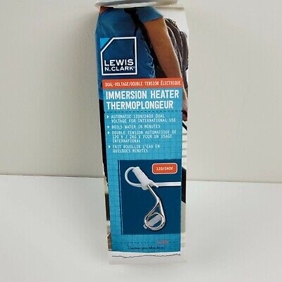 Lewis N. Clark Portable Immersion Water Heater + Electric Kettle for Coffee, Tea