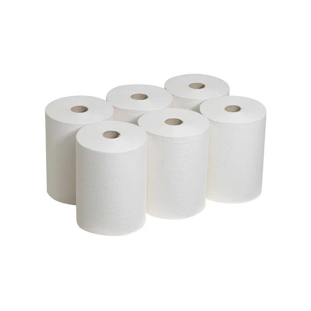 6 rotoli Scott Control Slimroll 6657 asciugamani a rotelle asciugamani di carta bianchi 1 strato