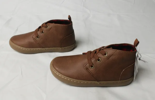 Old Navy Toddler Boy's Faux Leather Lace Up Sneaker Boots LB3 Tan Size US:8T