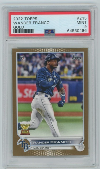 2022 Topps Wander Franco Gold Rookie Card /2022 RC #215 Rays PSA 9 Mint Rookie