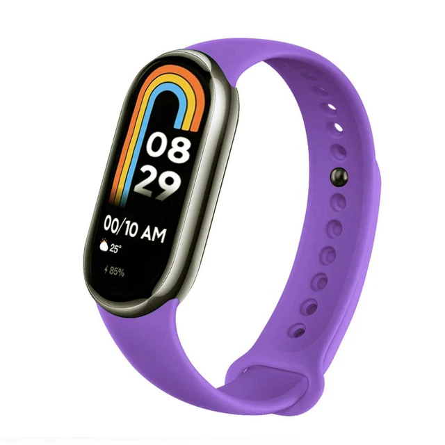 Cinturino Sportivo Per Xiaomi Mi Band 8 - Morbido Silicone, Traspirante E Regolabile - Sostituto Perfetto Per Uomo E Donna (Metallo)