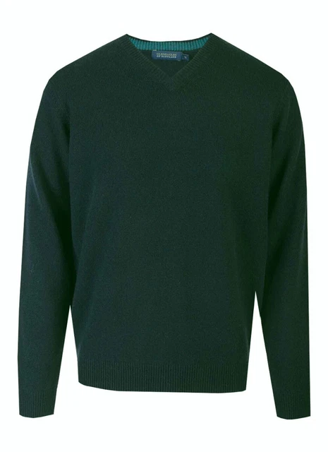 GLENEAGLES OF SCOTLAND Mens V Neck Wool Blend Golf Jumper Size M