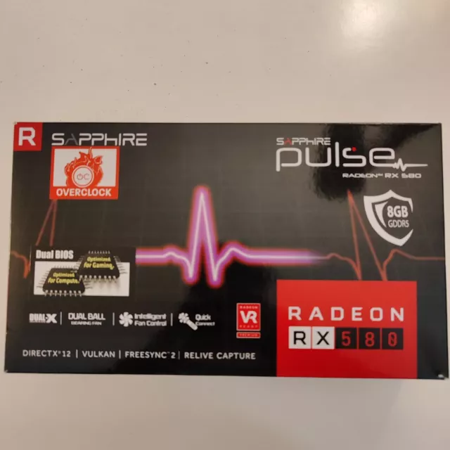 SAPPHIRE PULSE Radeon RX 580 8 Go GDDR5 - Carte Graphique GPU