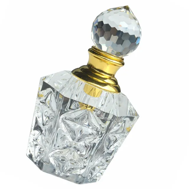 1 oz 30 ml Diamond Cut aspiradora rellenable botella de vidrio con Fine  Mist Oro pulverizador (atomizador de perfume fragancia aceite esencial de