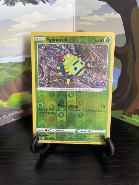 Spinarak 006/078 - Pokemon Go - Common - Reverse Holo - Pokemon Card TCG - LP