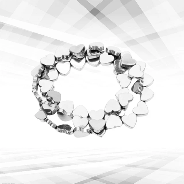 Spacer Beads Earring Heart Loose Beads Beads Crafts Stretchy Bracelets Natural 3