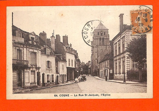 Cosne-Sur-Loire (58) Cpa / La Rue Saint-Jacques