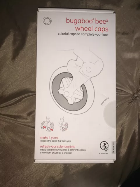 Brand New Bugaboo Bee5 Stroller Pushchair Wheel Caps Glossy White Colour