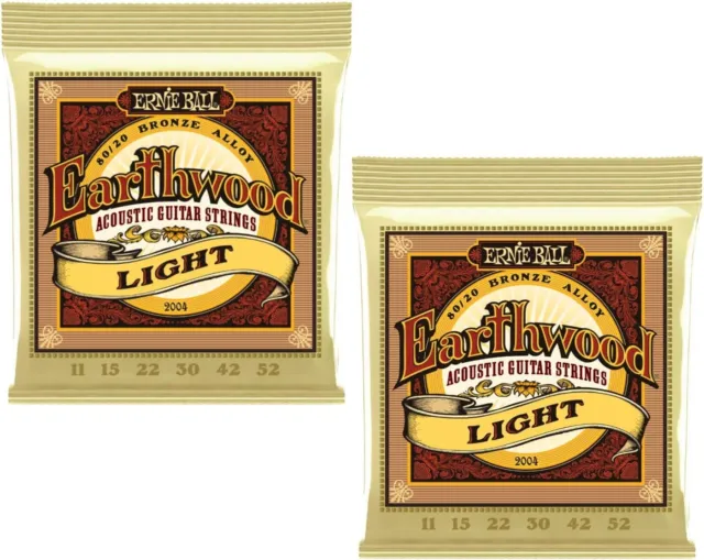 1/3pcs Ernie Ball 2004 Earthwood Light 80/20 Akustik Gitarre Saiten Western Satz