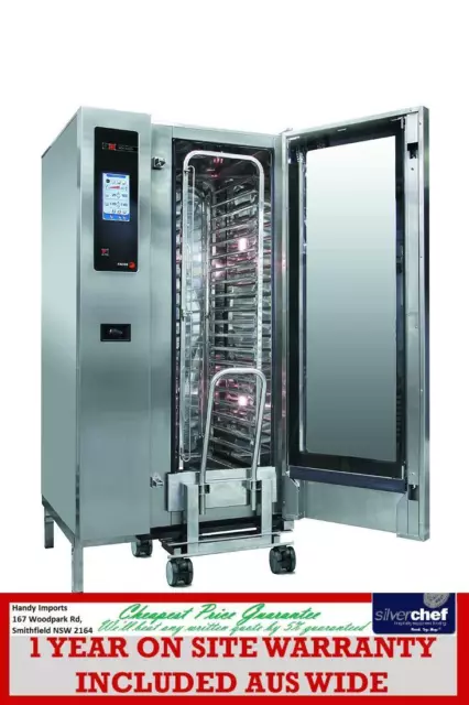 Fagor 20 trays gas advance plus touch screen control combi oven with cleaning...