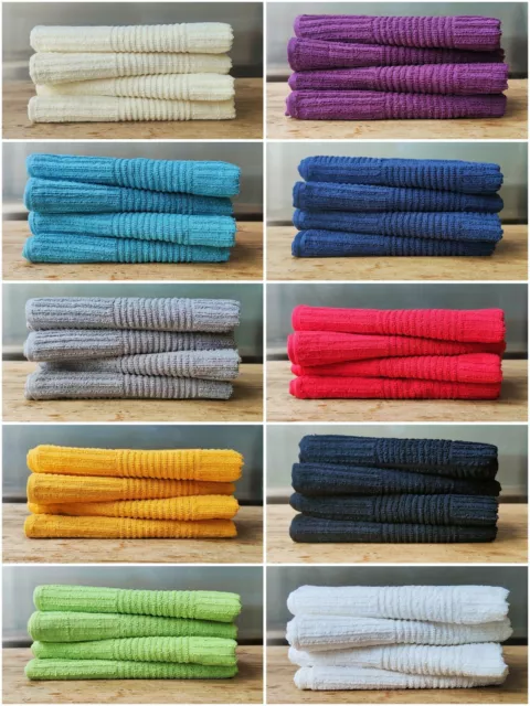 PLAIN Tea Towels 100% Egyptian Cotton Jumbo Kitchen Dish Cloth with Hanging Loop