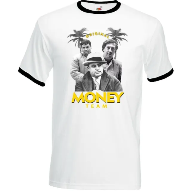 T-shirt Pablo Escobar El Chapo Al Capone da uomo divertente cartello della droga gangster mafia 4
