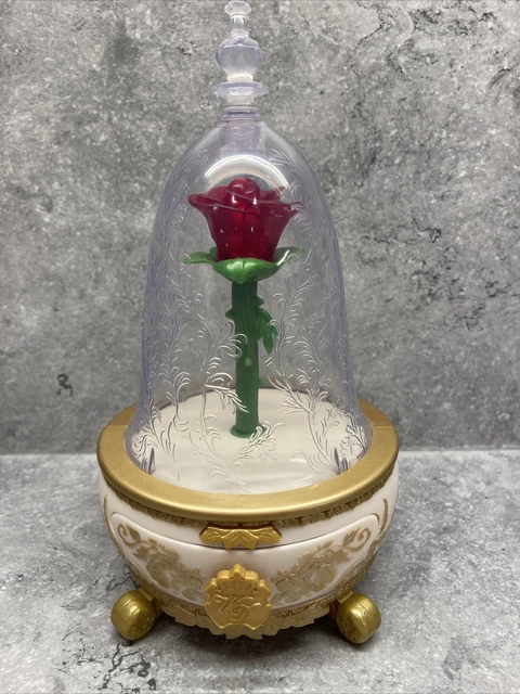 DISNEY BEAUTY AND the Beast Enchanted Rose Musical Light Up Jewellery ...