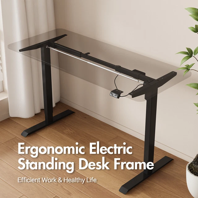 Professional electronic 890mm sit stand desk black deals