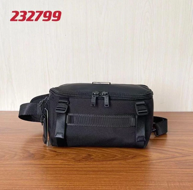 Tumi Alpha Bravo Men's Black Ballistic Nylon Platoon Sling Bag NEW