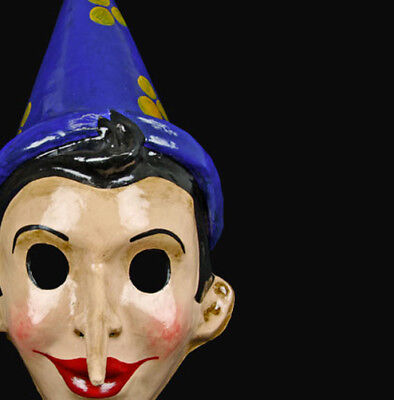 Mask from Venice Of Pinocchio Blue Long Nose IN Paper Mache Carnival 22366 2