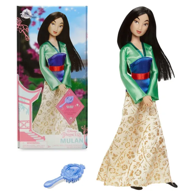 Disney Mulan Classic Princess Doll Figure Kid's Toy with Brush 29cm/11.4"