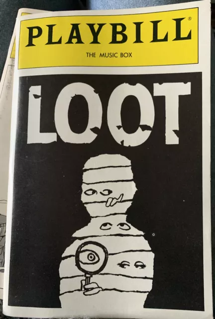 Loot Playbill at The Music Box opening night. Alec Baldwin