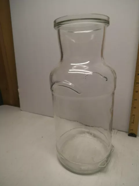 Vintage Large Milk  Can Shape Jar Clear Bubble Glass Terrarium Vase Container