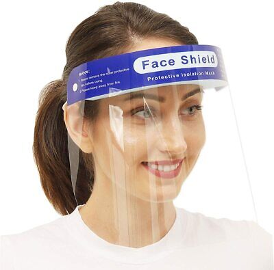 10ct Face Shield Safety Protection Wide Visor AntiFog Lens Lightweight Men Women