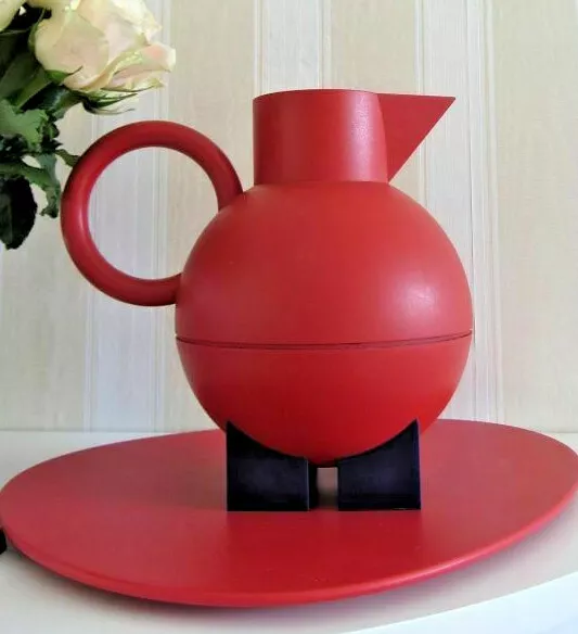 Alessi Euclid Memphis Michael Graves Design  Isolier-, Thermos-, Kanne, Rot, RAR