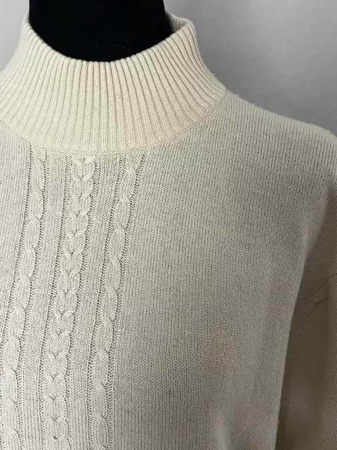 VINTAGE CASHMERE SHORT Sleeve Sweater Turtle Neck. Cream XL $26.99 ...