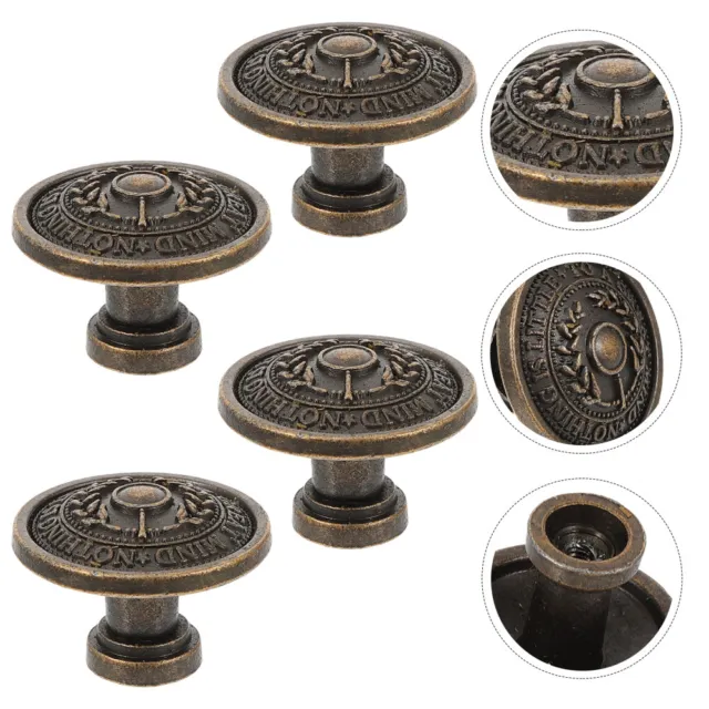 4 pièces boutons de porte de meubles boutons d'armoire tiroir décoratif tire commode en métal 3