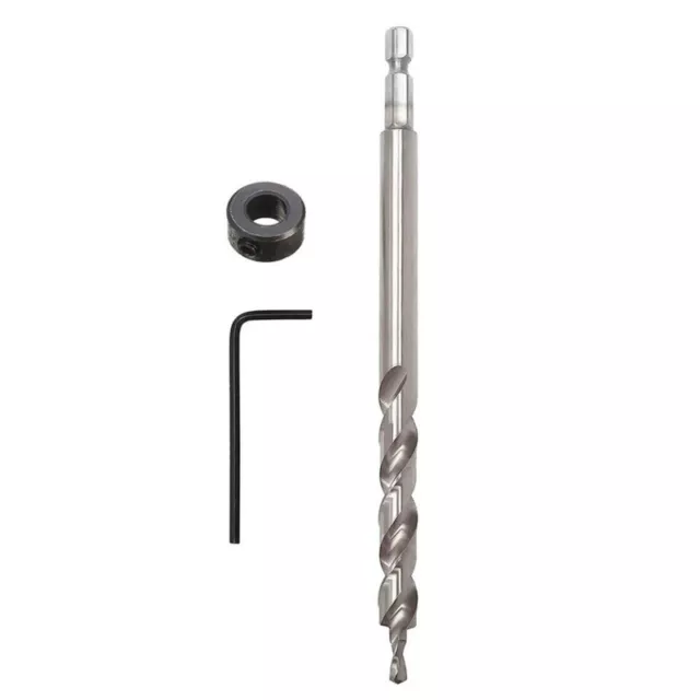 Hex Twist Step Drill Bit Set for Pocket Hole Drill Jig Guide Kit 3/8inch(9.5mm)