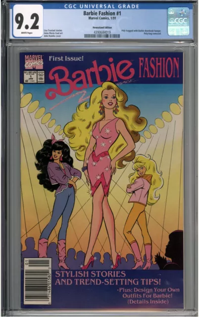 Barbie Fashion #1 CGC 9.2 NM- Newsstand Variant WHITE PAGES