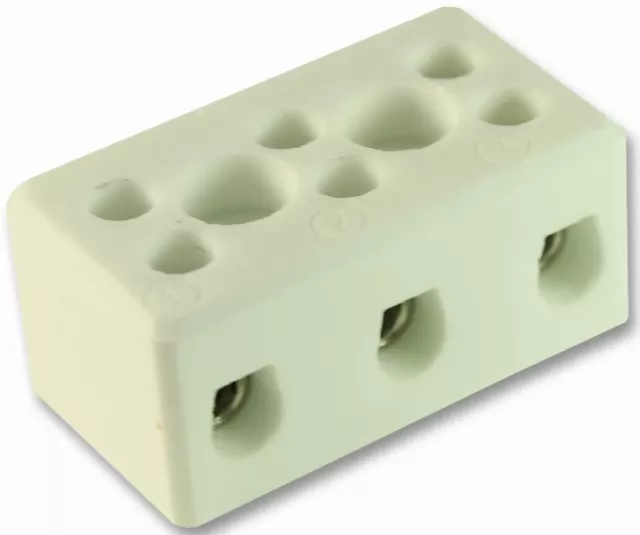 CAMDENBOSS - Ceramic Terminal Block, 3 Way, 41A, High Temperature