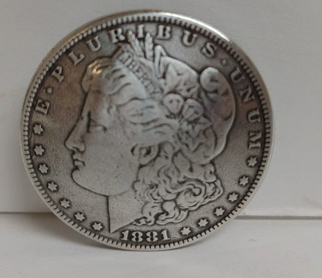 "Dólar de plata Morgan brillante Western Cowboy Tack reproducción conchos de 1-1/2"