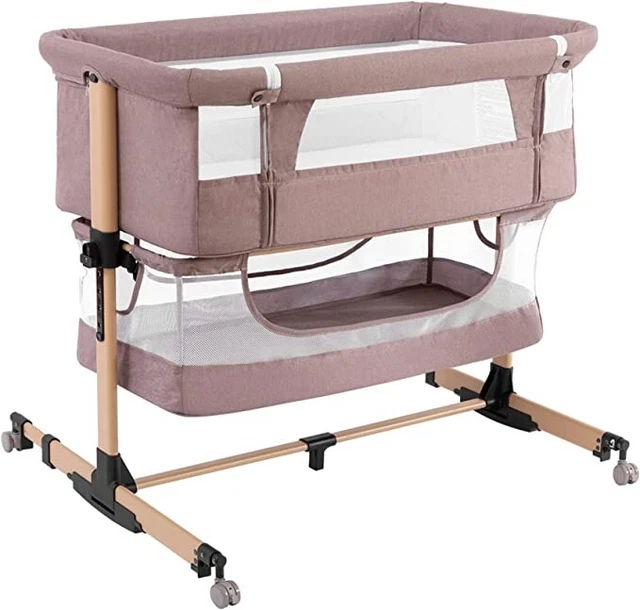 Nordmiex 3 en 1 cuna de bebé cuna, moisés para bebé, cama para bebé portátil ajustable