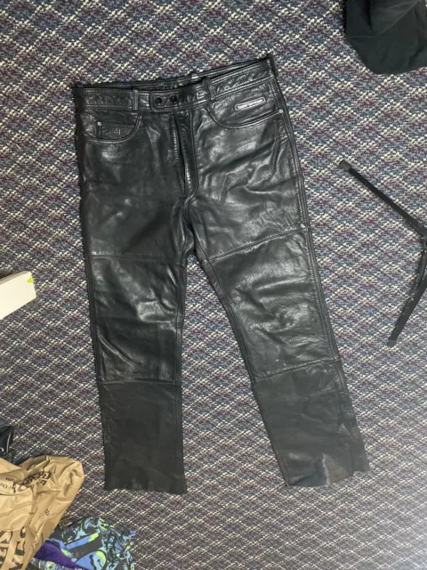 MENS VINTAGE 60S 70s Harley Davidson Leather Pants Size 36 £189.67 -  PicClick UK