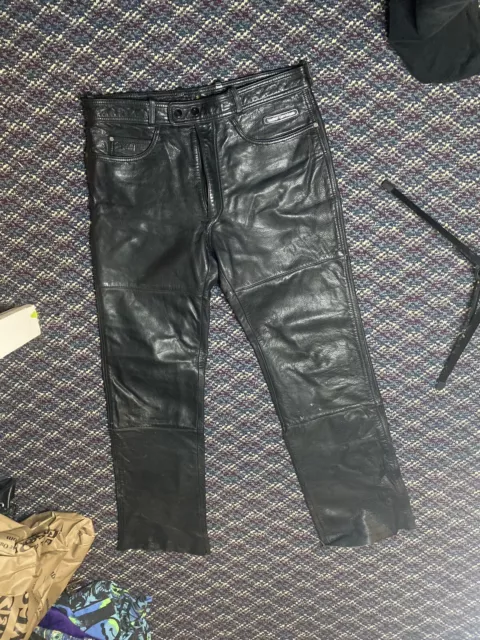 Harley davidson leather pants mens sale