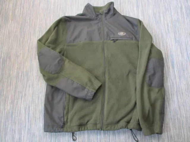 Solognac Jacket Mens Large Fleece Warm Full Zip Logo Hiking Outdoor Green