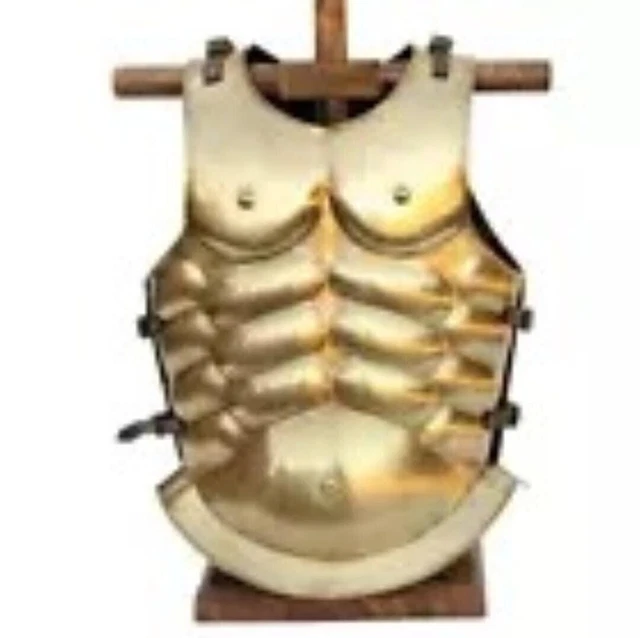 Armure De Poitrine Médiévale Musculaire En Acier Avec Jupe Et Clous - Reproduction Pour LARP