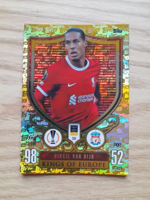 Match Attax Extra 2023/24 23/24 Kings of Europe Virgil Van Dijk #284