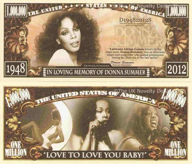 DONNA SUMMER IN Loving Memory of Million Dollar Bills x 2 American