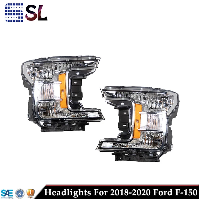 PAIR HEADLIGHTS FOR 20182020 Ford F150 F150 Halogen Front Driving